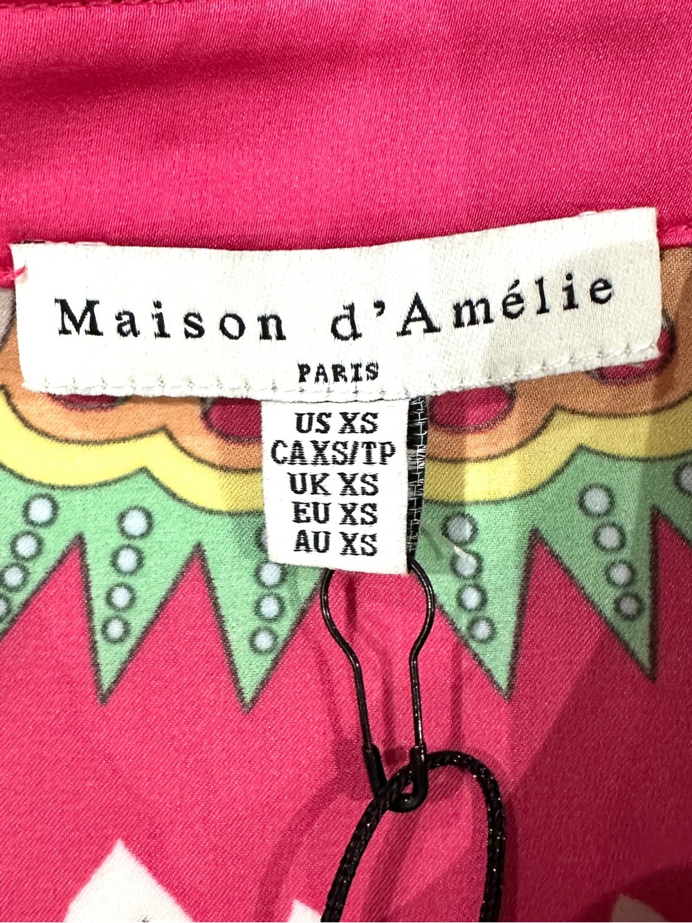 Maison D’ Amelie Pink Paisley Crop Blouse - Picture 3 of 6